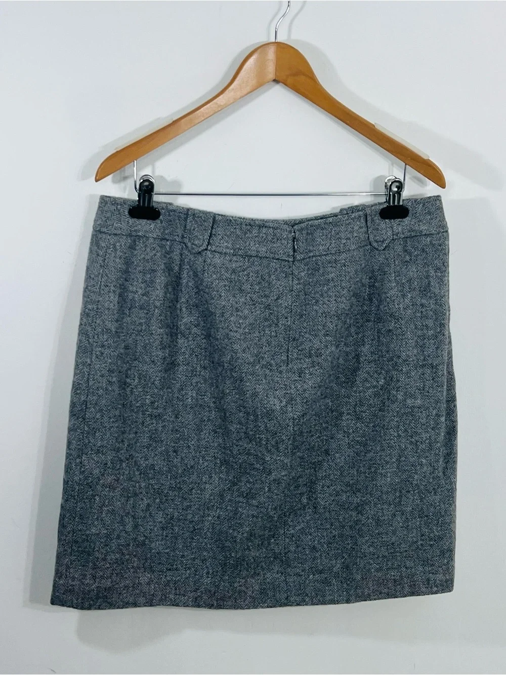 Talbots Wool Mix Pencil Straight Skirt Business Casual Minimalist Preppy Lined